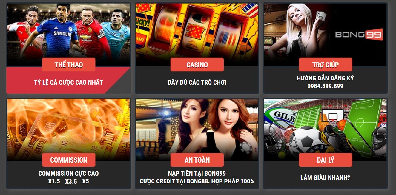 Các loại hình cá cược đa dạng ở nhà cái uy tín bong99