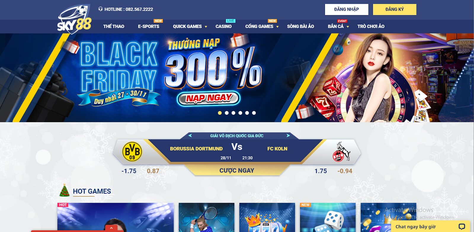 Nhà cái Sky88 đem đến sự hài lòng cho anh em